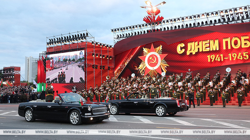 Военный парад по случаю 80-летия Победы начался у стелы "Минск - город-герой"