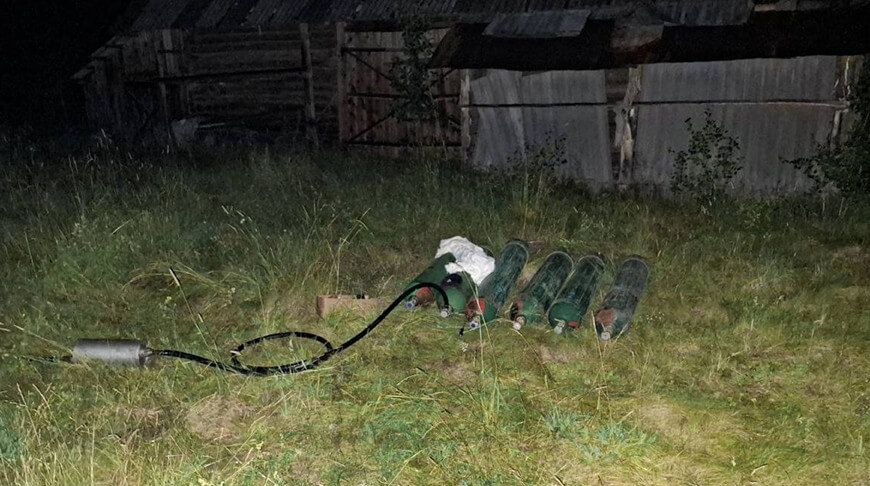 Аэростатический шар и газовые баллоны. Гродненские пограничники задержали нарушителей