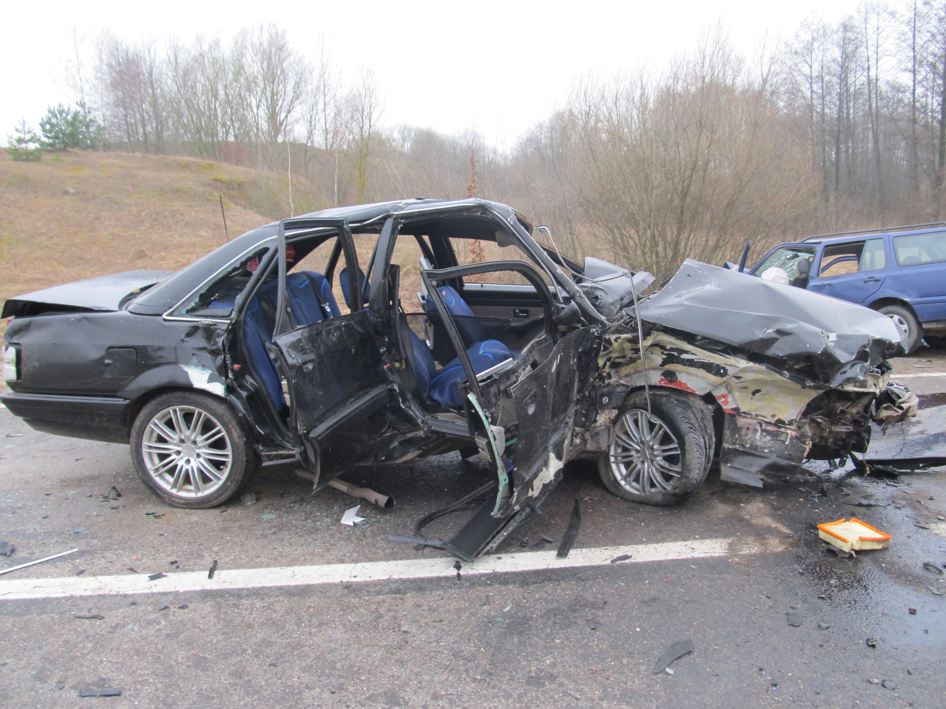 Возле Берестовицы столкнулись два автомобиля