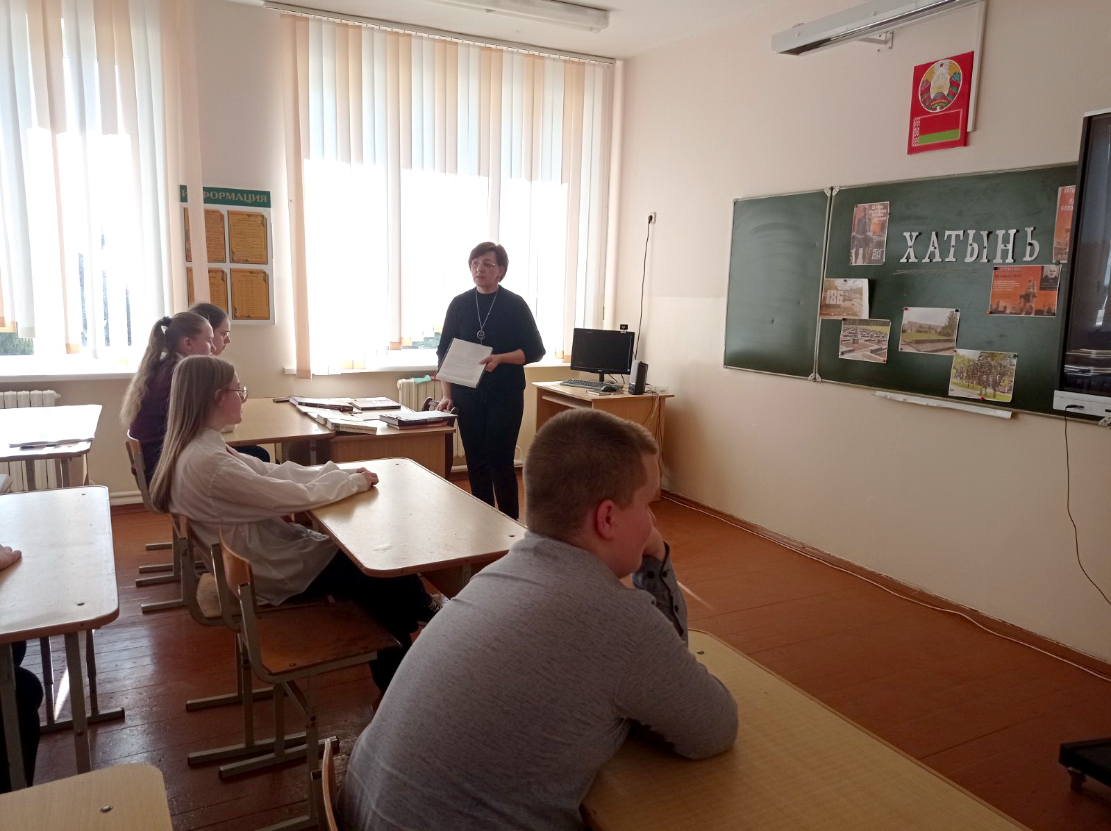 У філіяле “Пагранічная сельская бібліятэка” адбылася гістарычная гадзіна “Полымя Хатыні абпальвае нашы сэрцы”